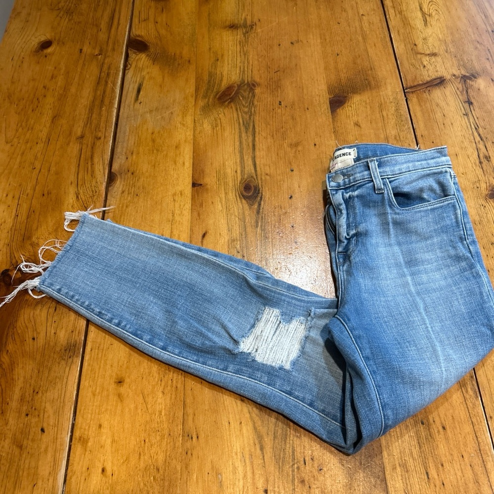 L'Agence El Marador slim fit soze 25 Women's Blue Distressed Jeans